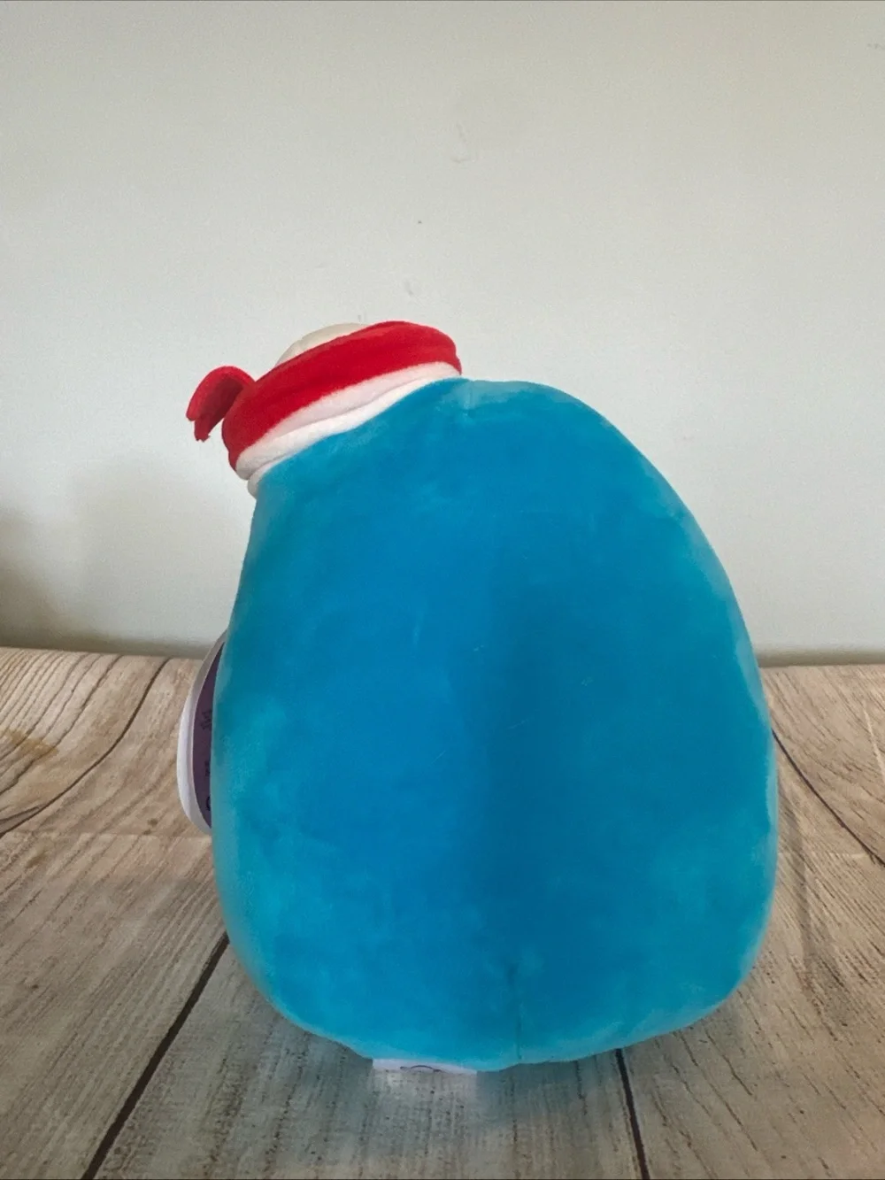 Blue Plush Penguin Pet Toy with Red Bow and Yellow Beak Squishmallow tuxedo Sam